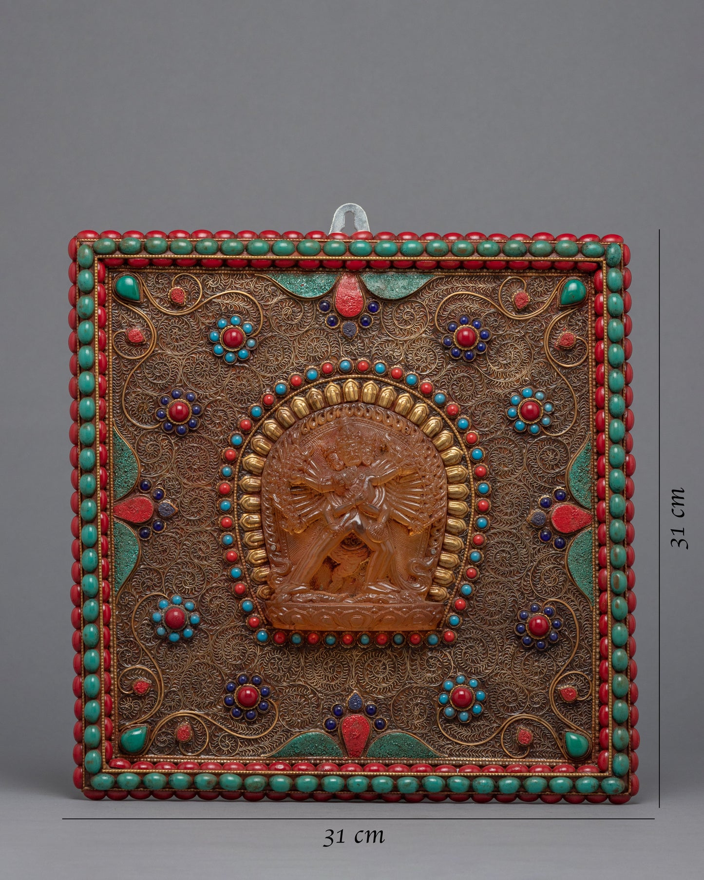 Chakrasamvara Thanka  For Wall Decor | Crystal Stone Statue