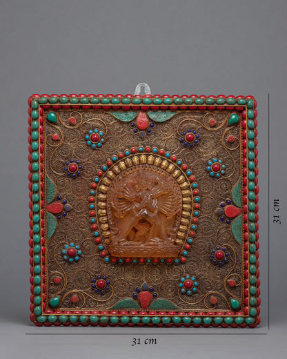 Chakrasamvara Thanka  For Wall Decor | Crystal Stone Statue