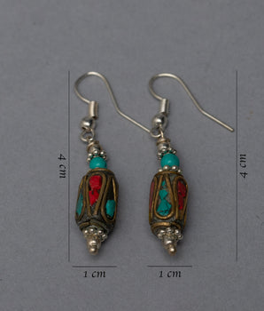 Buddhist Earrings | Tibetan Jewelry