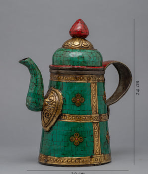 Buddhist Ritual Tea Pot | Himalayan Art Work