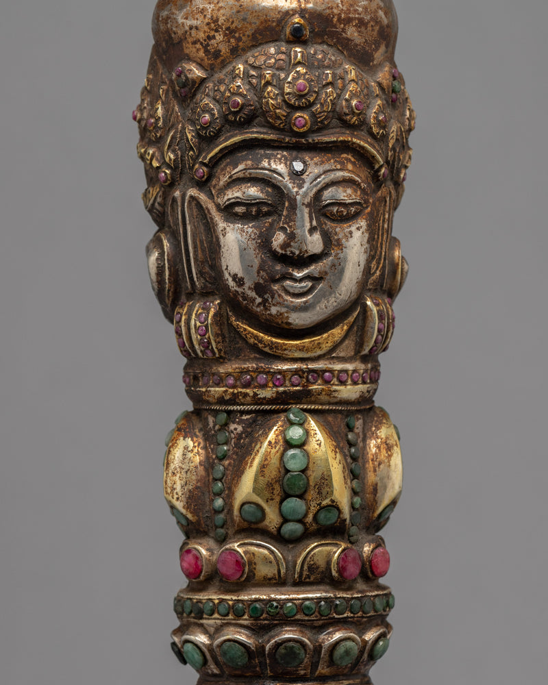 Buddhist Kila Dagger | 24K Gold Plated Phurba