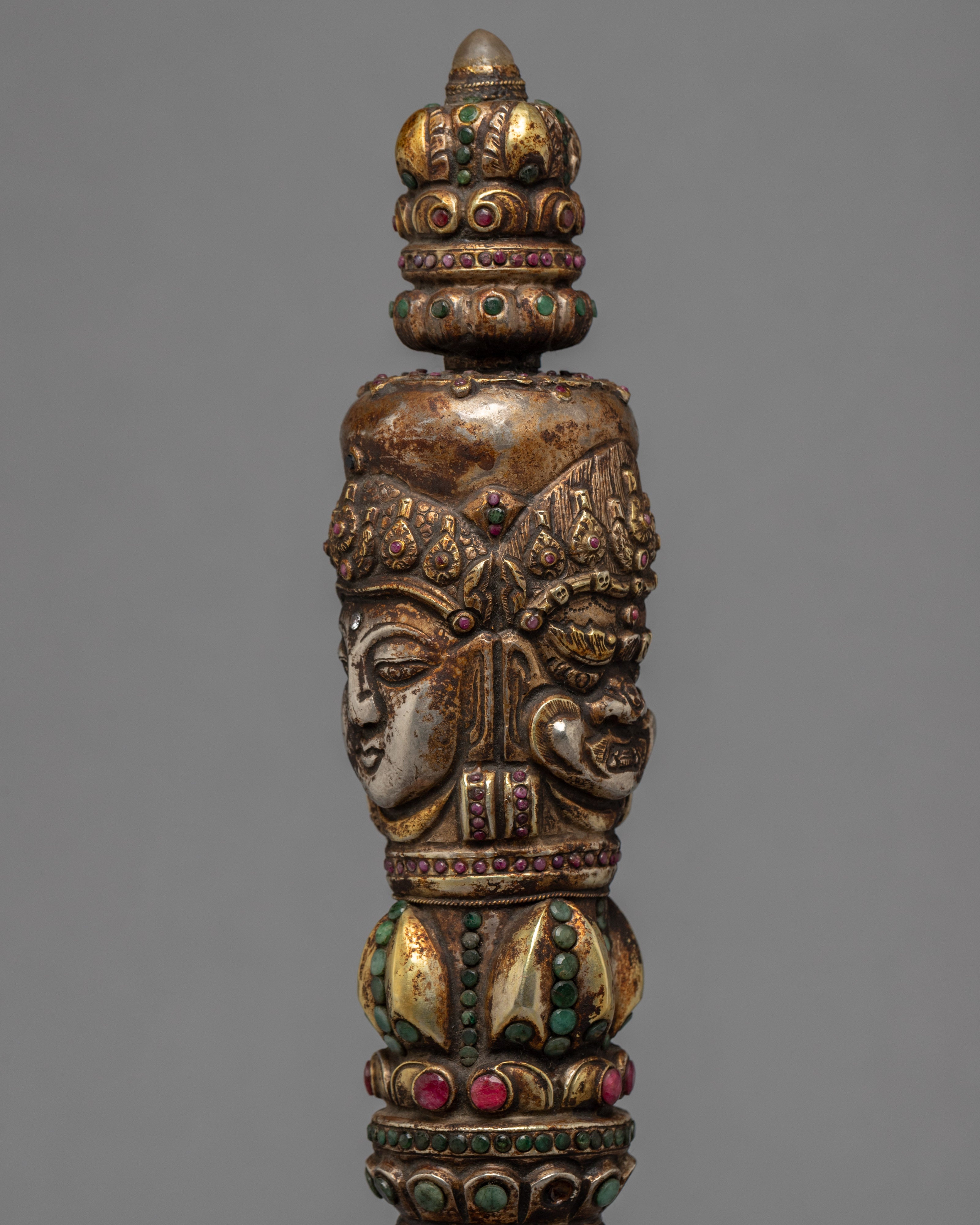 Buddhist Kila Dagger | 24K Gold Plated Phurba
