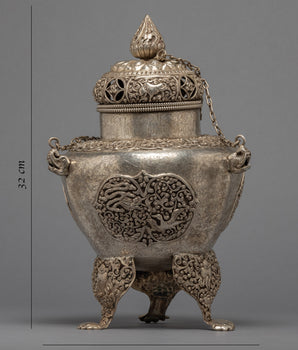 Enclosed Incense Burner | Handcrafted Tibetan Art