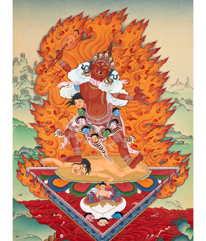 Ekajati Vajra Tara Thangka | Fierce Protector Deity