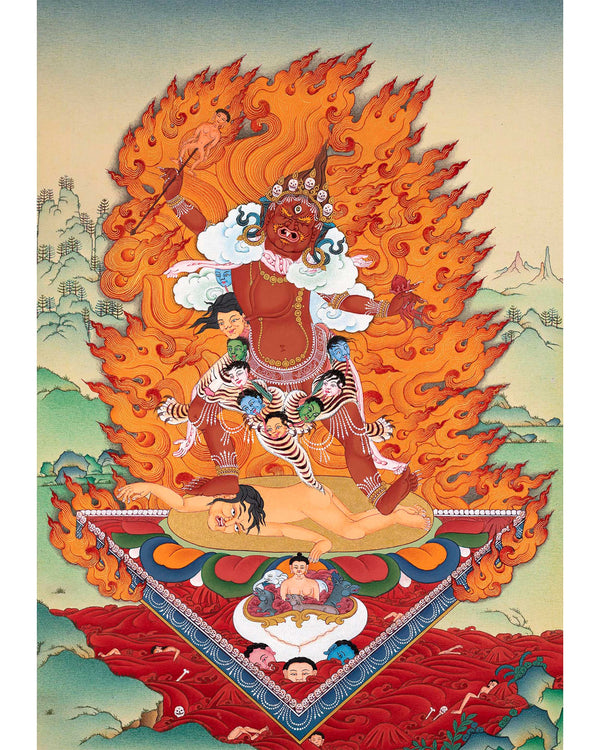 Ekajati Vajra Tara Thangka | Fierce Protector Deity