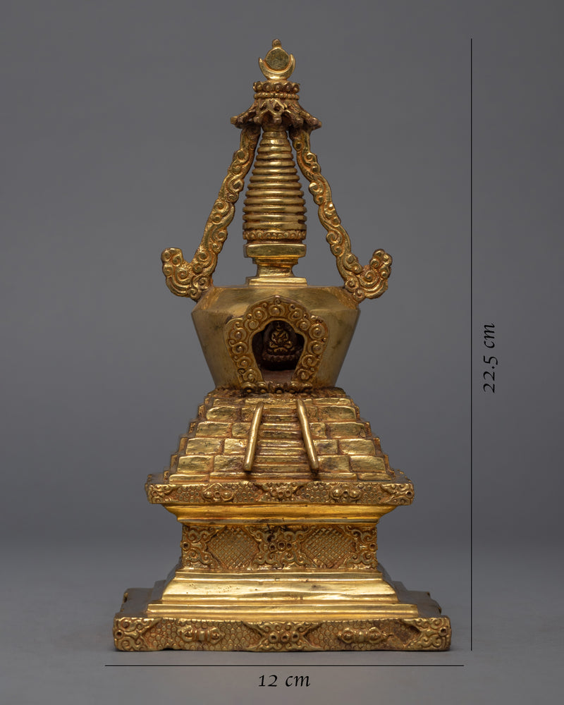 24K Gold Plated Stupa |Tibetan Buddhism Stupa