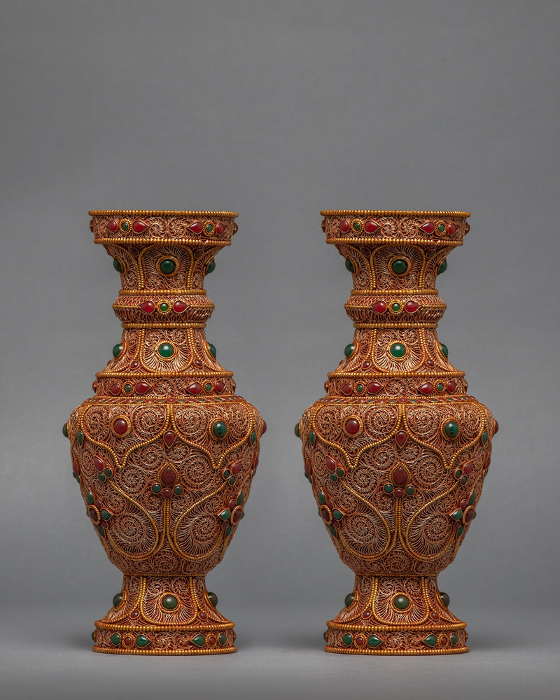 Buddhist Flower Vase Set