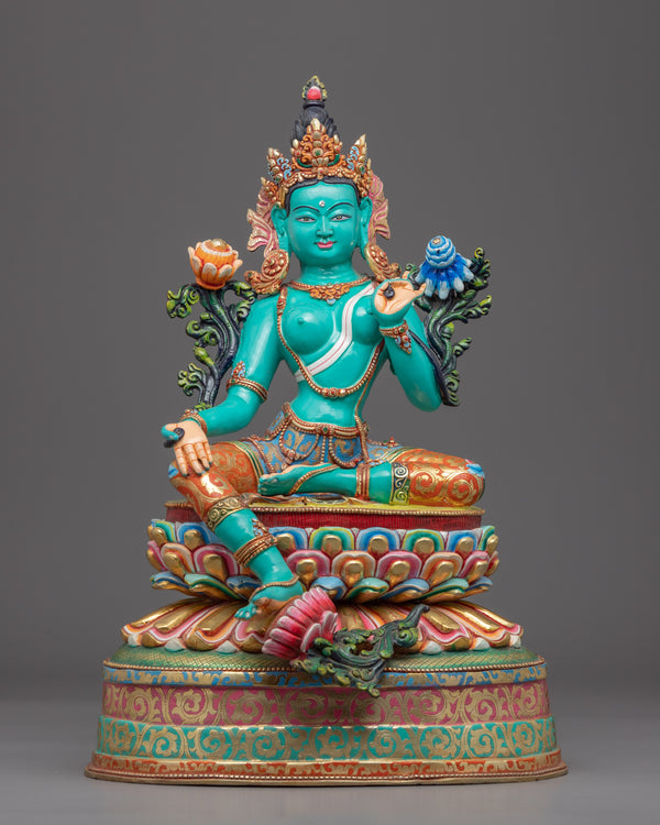 Green Tara Guru Sculpture