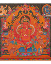 Ganapati Thangka Painting 