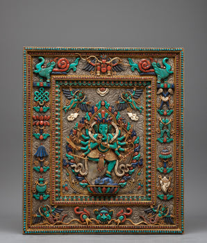 Ganesh Square Frame | Handcrafted Wall Decoration
