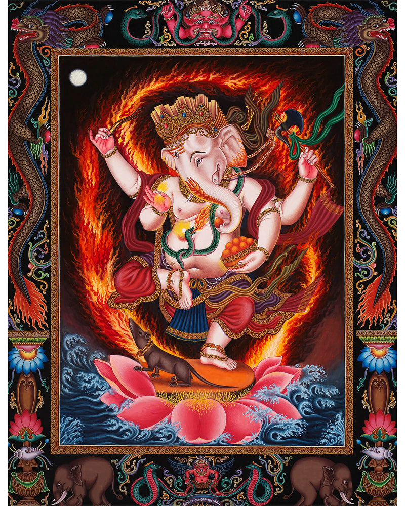 Newari Ganesh Thangka Digital Prints