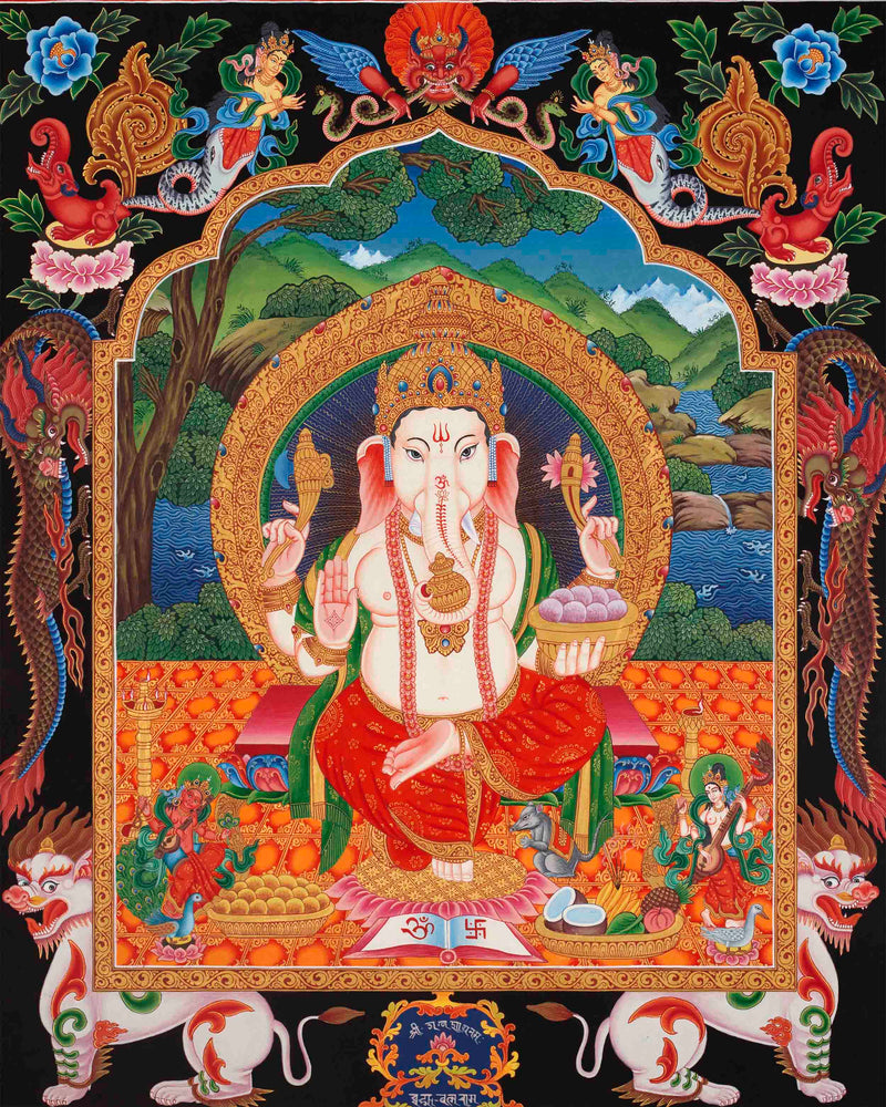 Ganesha Thangka Prints
