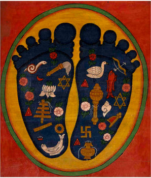 Gautam Buddha's Feet Thangka