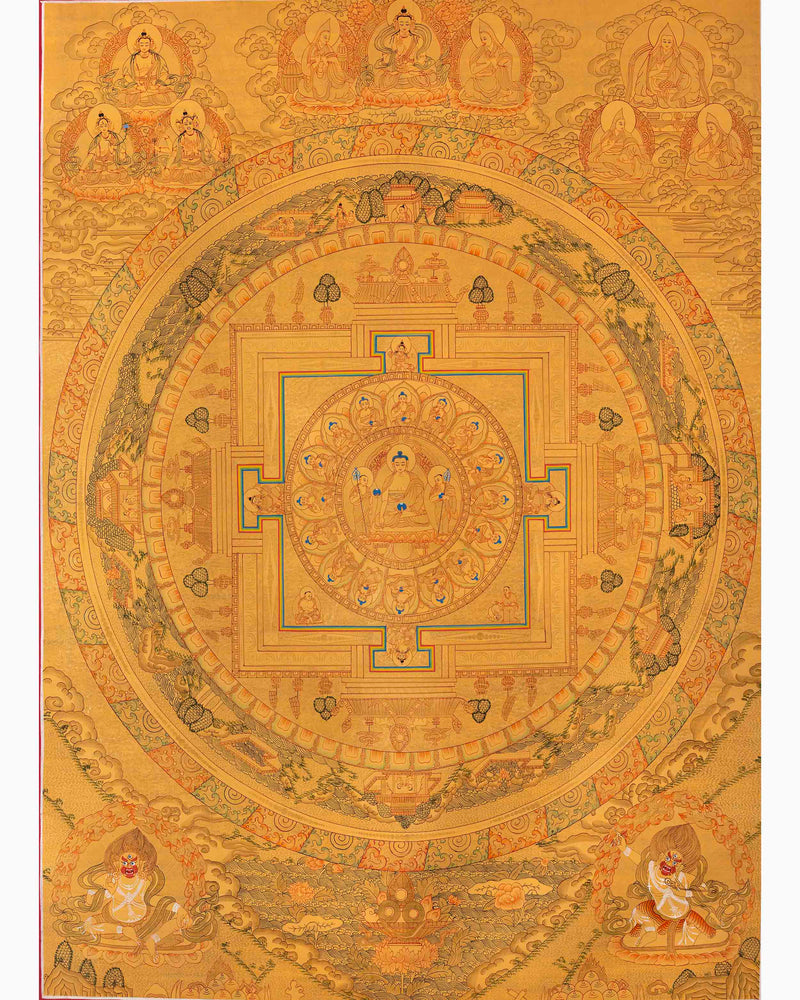 Gold Buddha Mandala Prints