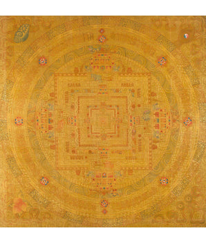 Gold Kalachakra Mandala Thangka