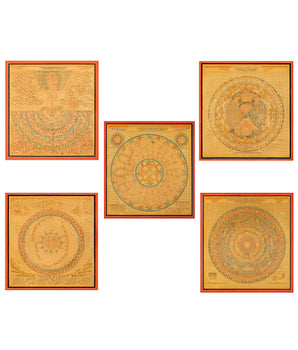 Golden Cosmic Mandala Set