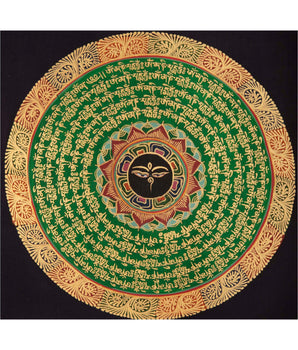 Green Mandala Thangka