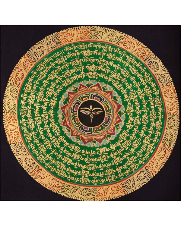 Green Mandala Thangka