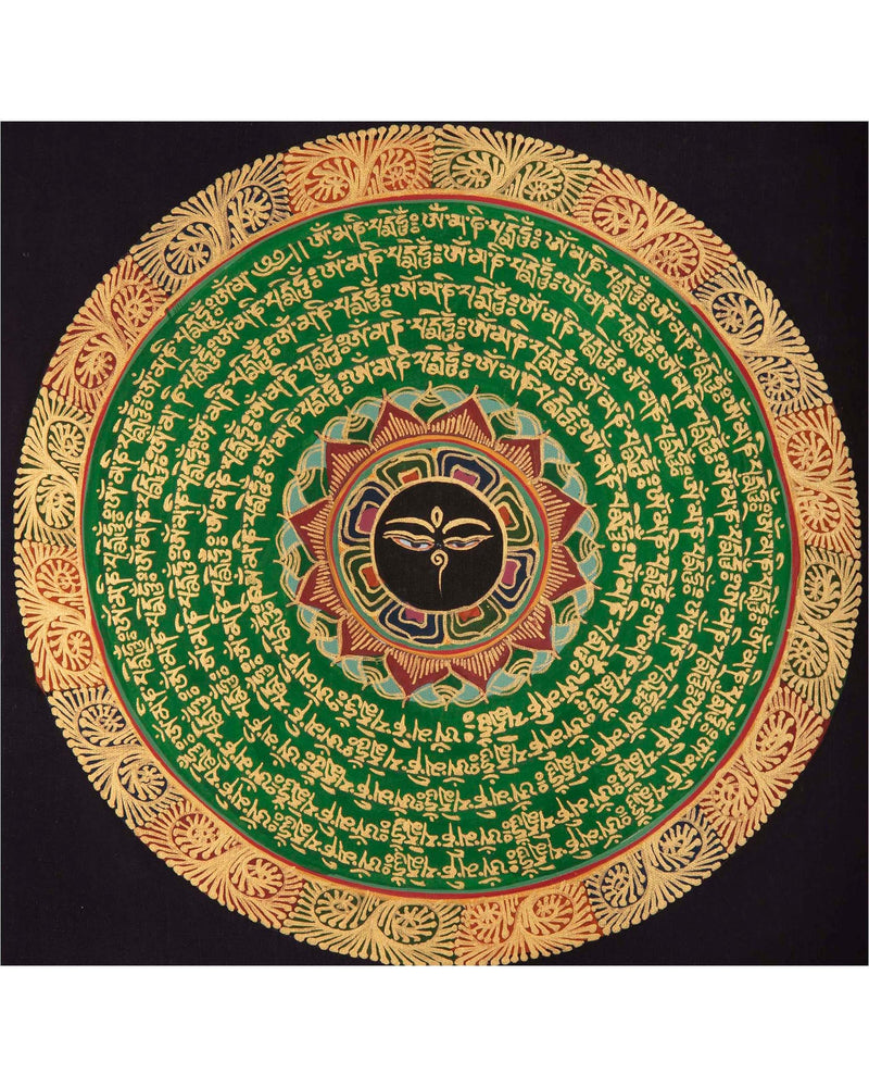 Green Mandala Thangka