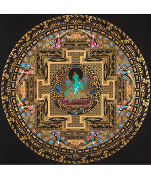 Green Tara Mandala Thangka