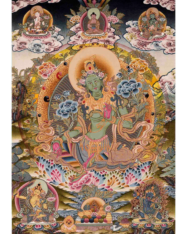 Green Tara Thangka