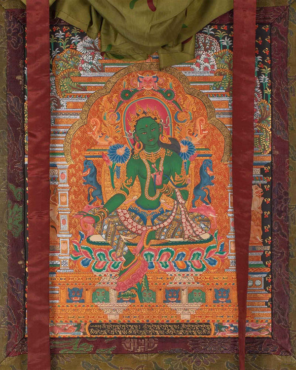 Green Tara Thangka