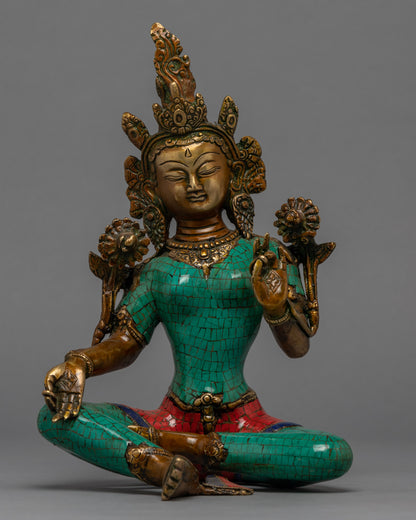 Green Tara Indoor Sculpture