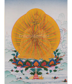 Lotus Master Guru Rainbow Body Thangka | Tibetan Buddhist Master Guru Rinpoche Art