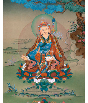 Traditional Tibetan Thangka Art For Padmasambhava Chant | Highly Revered Buddhist Master Guru Rinpoche