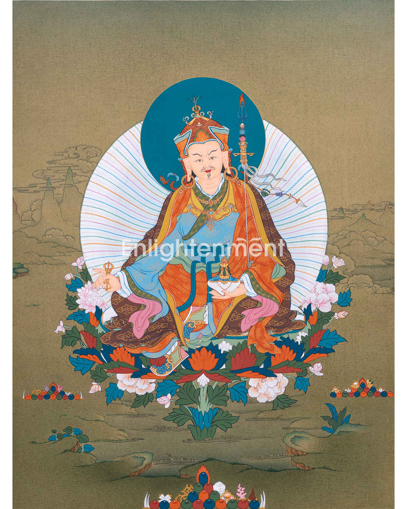 Hand Painted Guru Rinpoche Thangka