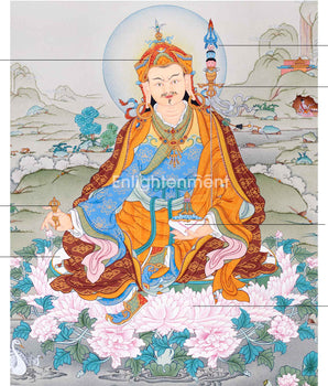 Sacred Guru Rinpoche Thangka | Authentic Tibetan Art for Spiritual Journey | Enlightened Teacher