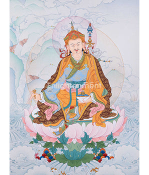 Maha Padmasambhava Thangka | Guru Rinpoche, The Lotus Born Master | Semi-Wrathful Deity