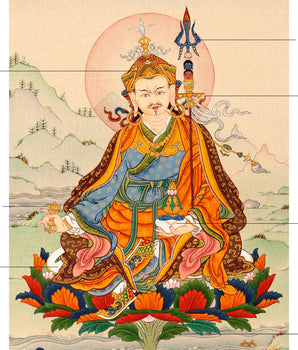 Guru Padmasambhava Thangka Art | Originally Hand Painted Tibetan Artwork