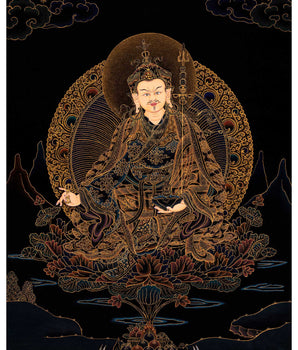 Guru Rinpoche Prayer Thangka | Himalayan Buddhist Sacred Art