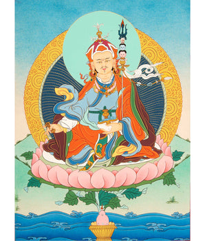 Guru Rinpoche Meditation Thangka | Traditional Buddhist Art