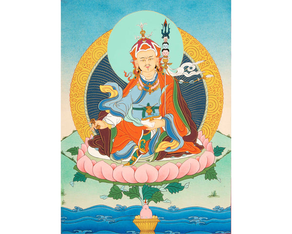 Guru Rinpoche Meditation Thangka | Traditional Buddhist Art