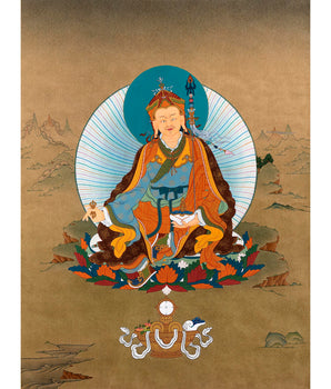 Guru Padmasambhava Painting | Guru Rinpoche | Hand-Painted Thangka