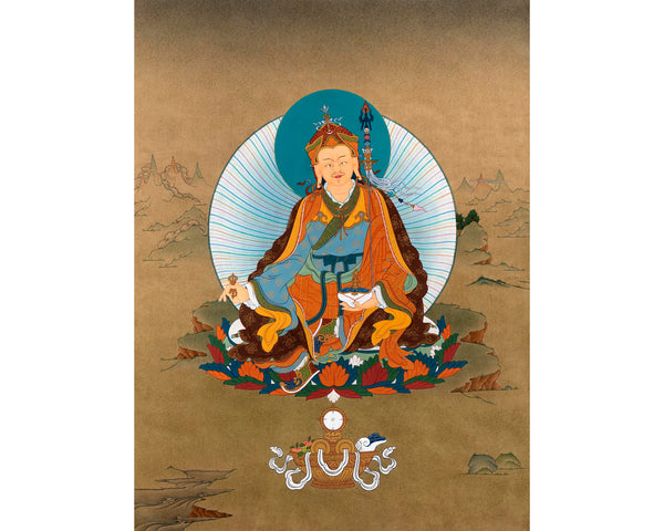 Guru Padmasambhava Painting | Guru Rinpoche | Hand-Painted Thangka