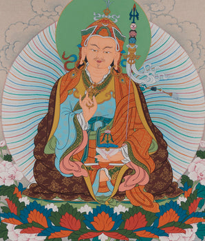 Guru Rinpoche | Padmasambhava Thangka Painting | Tibetan Buddhist Art