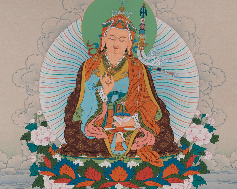 Guru Rinpoche | Padmasambhava Thangka Painting | Tibetan Buddhist Art