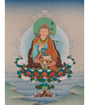 Guru Rinpoche | Padmasambhava Thangka Painting | Tibetan Buddhist Art