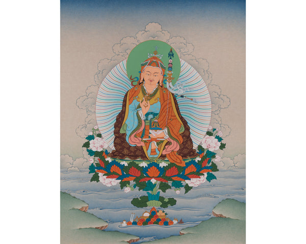 Guru Rinpoche | Padmasambhava Thangka Painting | Tibetan Buddhist Art