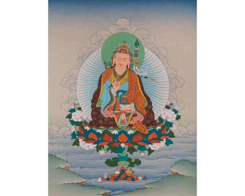 Guru Rinpoche | Padmasambhava Thangka Painting | Tibetan Buddhist Art