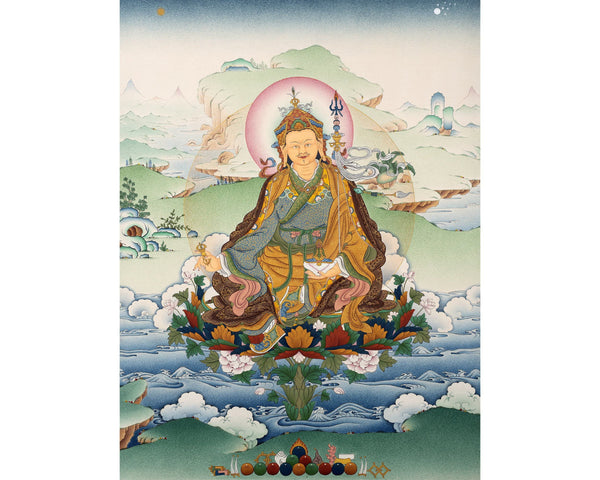 Guru Rinpoche | Padmasambhava Thangka | Hand Painted Tibetan Painting