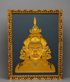 Guru Rinpoche Wooden Thangka 