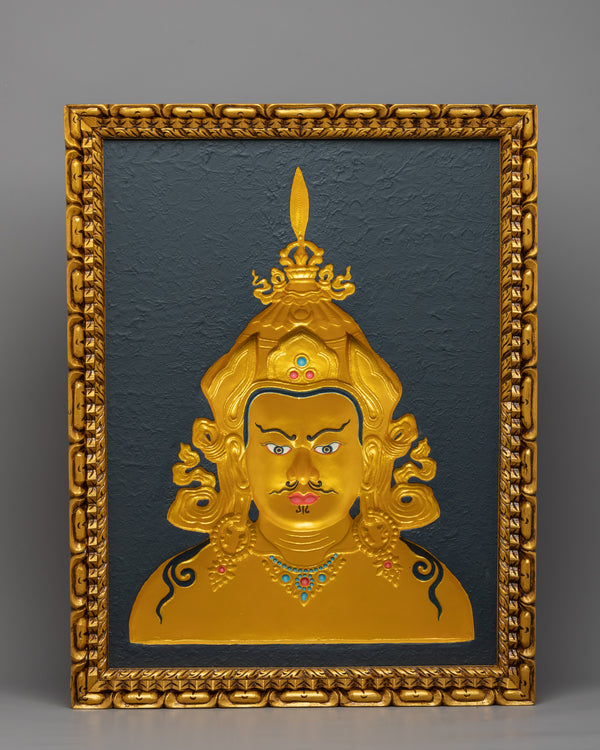 Guru Rinpoche Wooden Thangka 