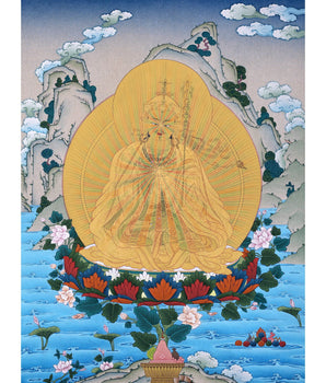 Guru Rainbow Body, Padmasambhava Thangka, Tibetan Art