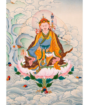Traditional Karma Gadri Thangka Of Guru Rinpoche | Padmasambhava