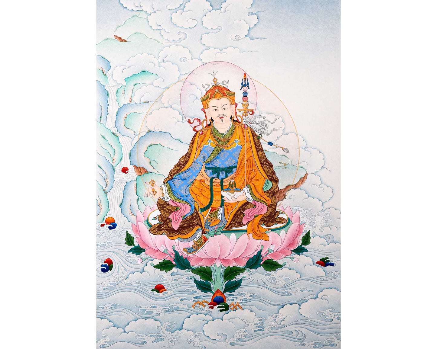 Guru Rinpoche Thangka | Traditionally Hand Painted Art