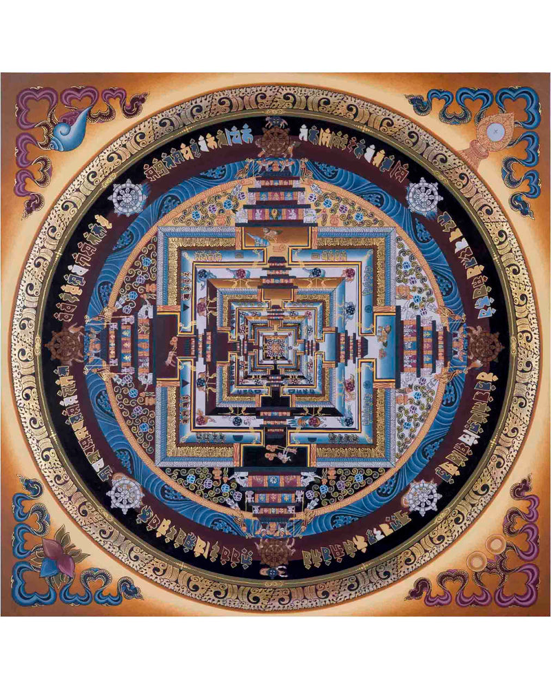 Handpainted Kalachakra Mandala